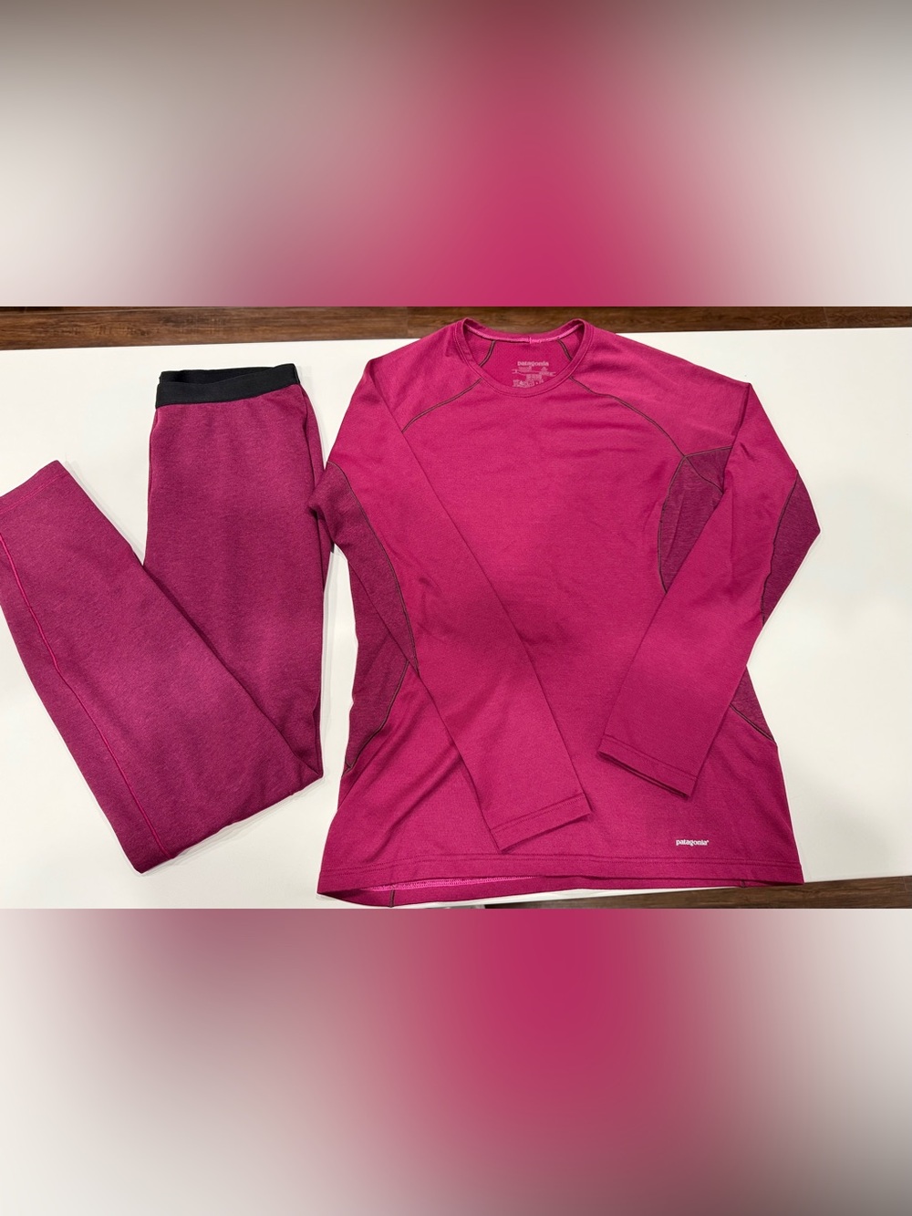 Patagonia Women's Capilene Magenta Two-Piece Performance Base Layer Set